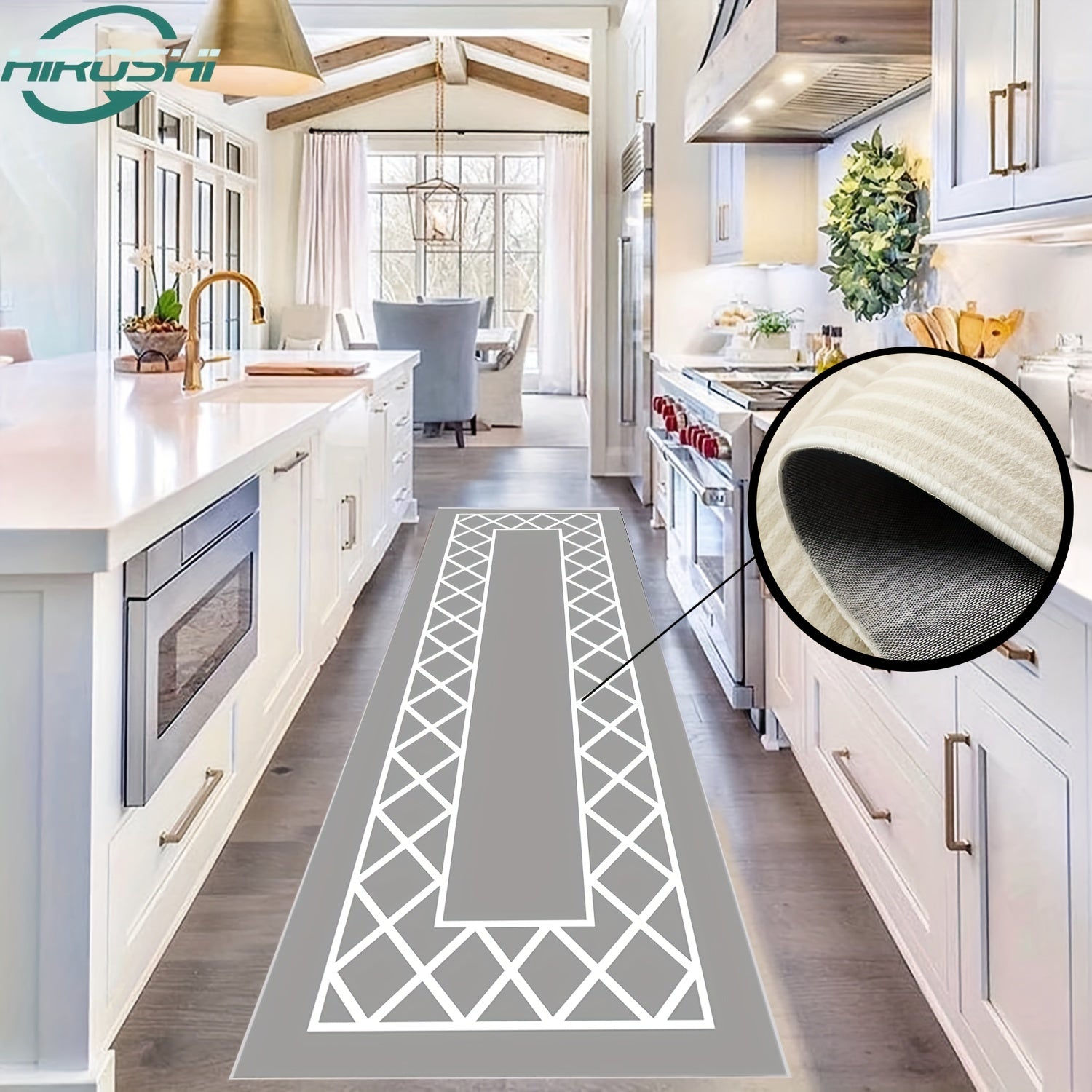 Modern Moroccan Hallway Rug Line Bohemian Kitchen Washable Runner Rug