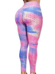 Tie Dye Butt Lifting Leggings High Waisted Tummy Control Yoga Pants