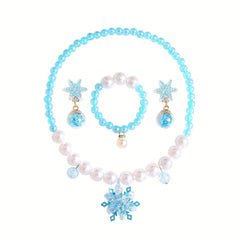 Unicorn Rainbow Jewelry Set for Kids - Earrings, Necklace, Bracelet, Ring