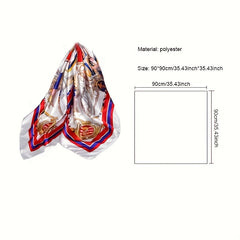 Classic Silk Shawl Square Scarf Head Wrap Bandana