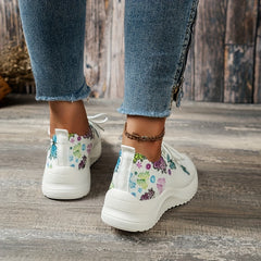 Women's Butterfly Pattern Knit Sock Sneakers
