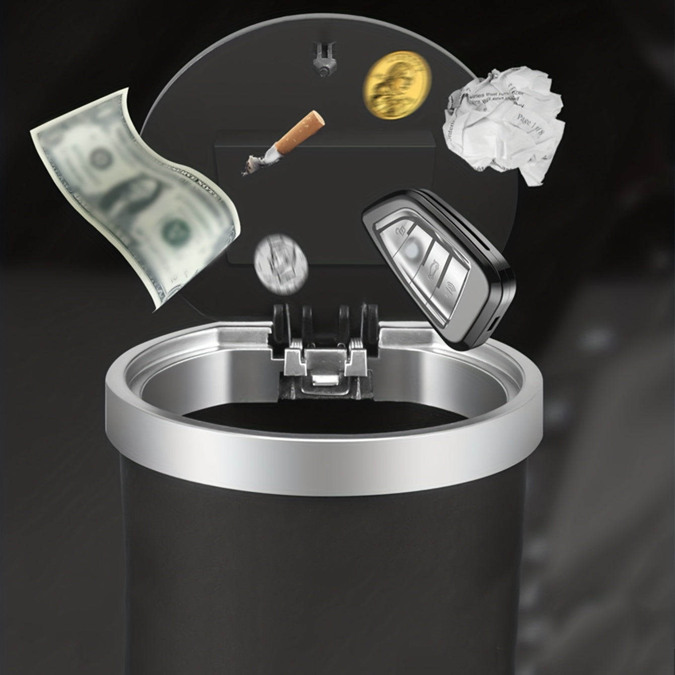 Car Cup Holder Trash Can Car Garbage Can with Aromathe