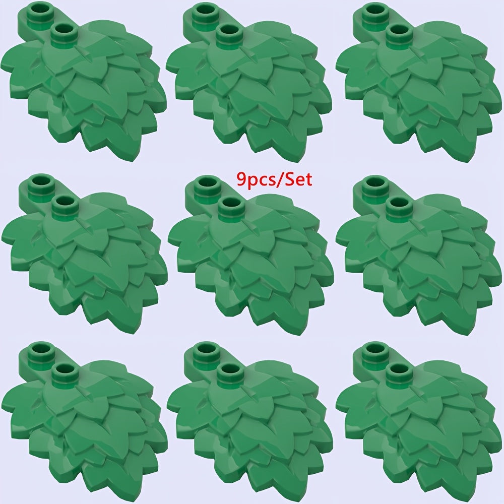 9pcs Mini Building Block DIY Farm Grass Plant Garden Scene Play Christmas G