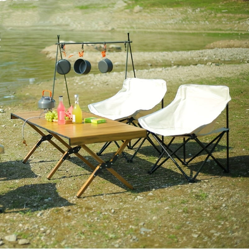 Outdoor Folding Chair Camping Moon Chair Portable Fishing Stool