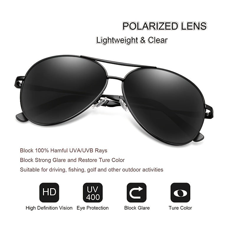 Men's Polka Dot Sunglasses UV400 Protection Metal Frame