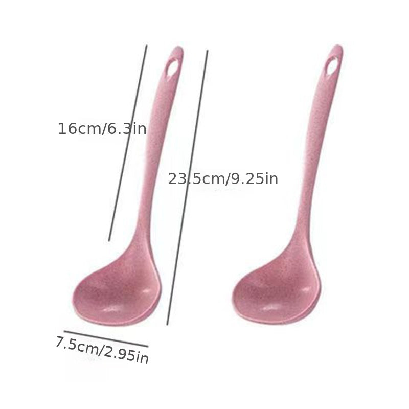 Wheat Straw Soup Spoon Household Long Handle Porridge Spoon