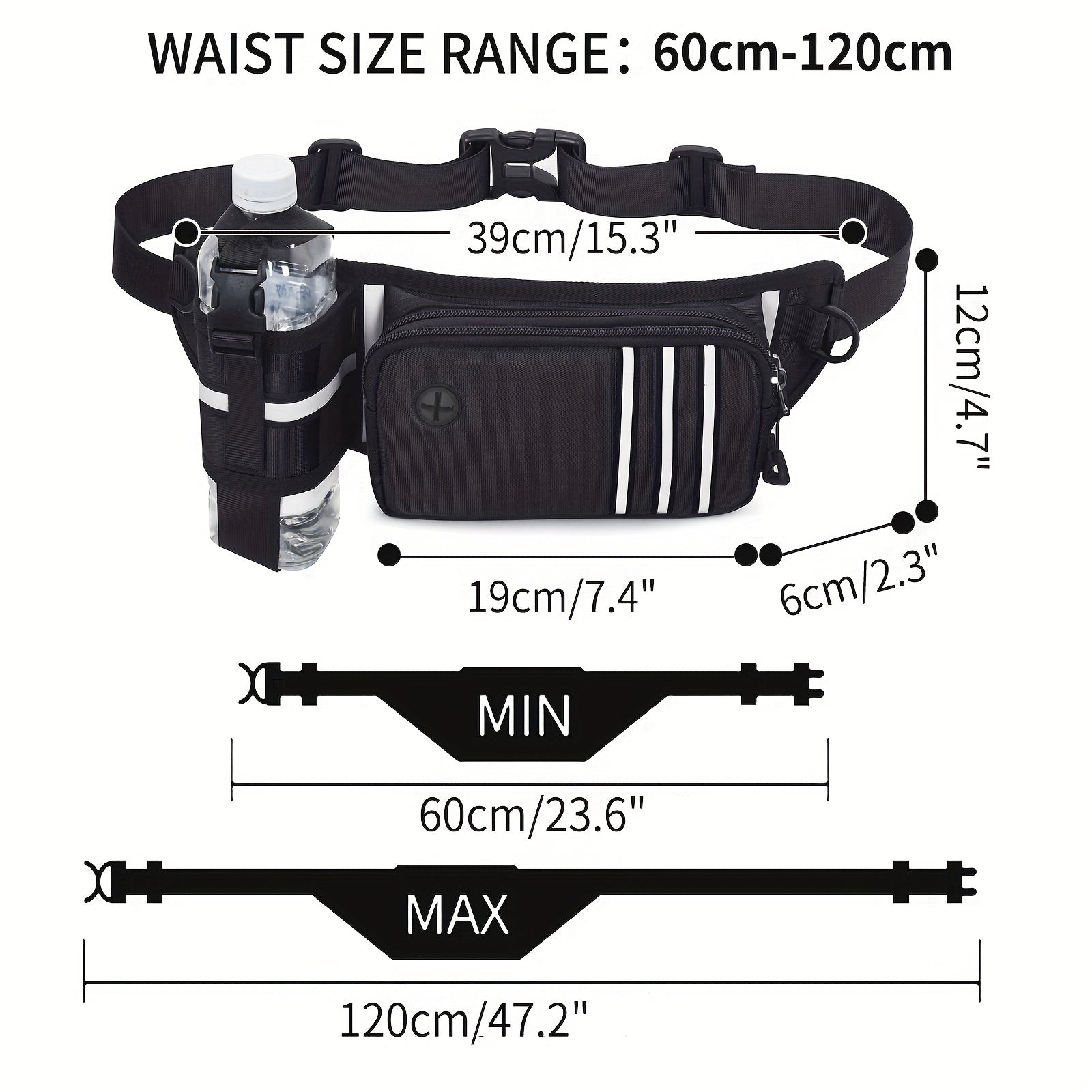 Nylon Waist Bag for Sports Hiking Outdoor Travel