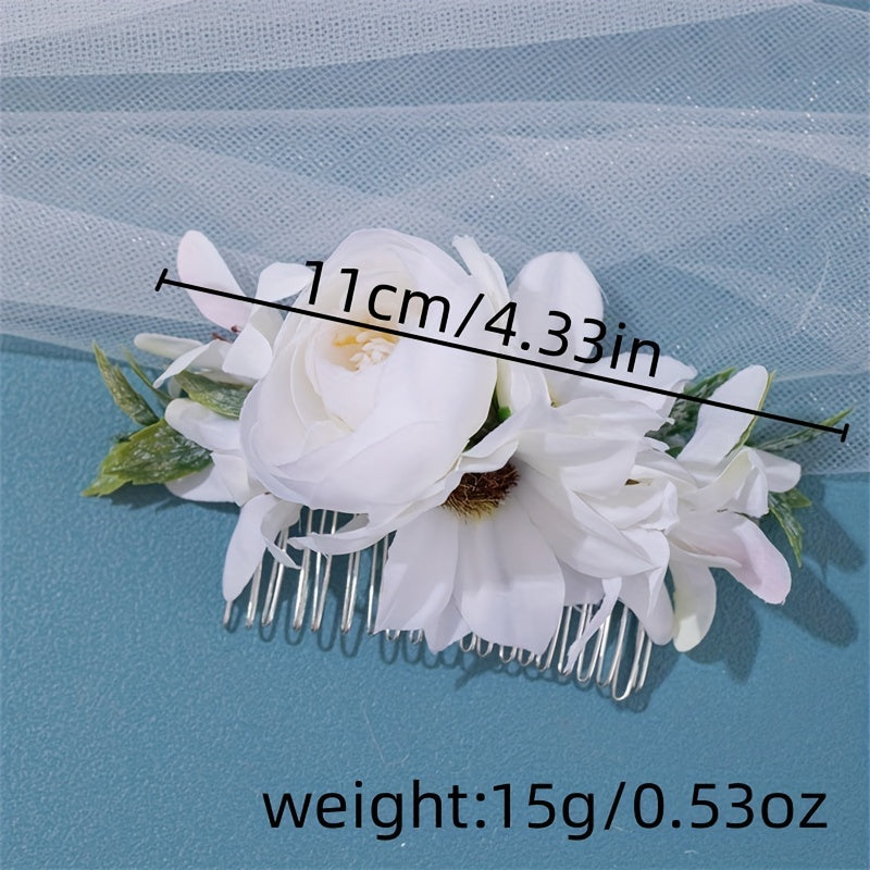 Girls Sweet Flowers Hair Combs Princess Decorative Hair Accessories