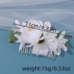 Girls Sweet Flowers Hair Combs Princess Decorative Hair Accessories