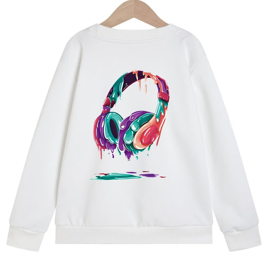 Melting Headphone Girls' Sweatshirt Pullover Top
