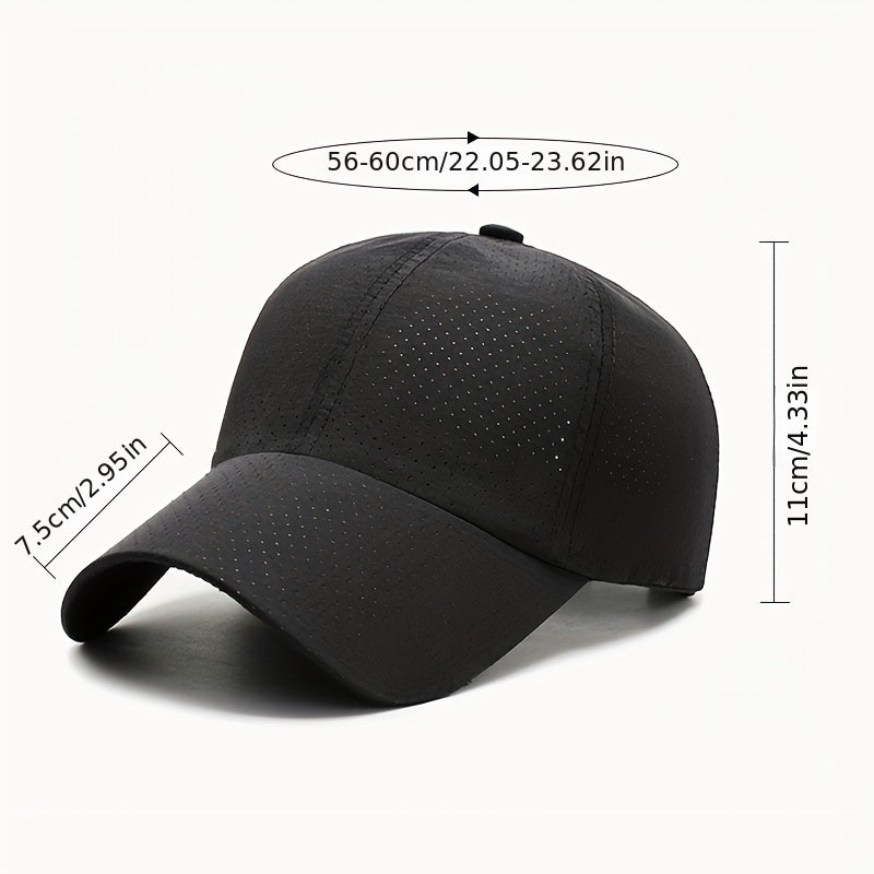 Men's Quick Drying Mesh Baseball Cap Breathable Punch Sunshade Cap