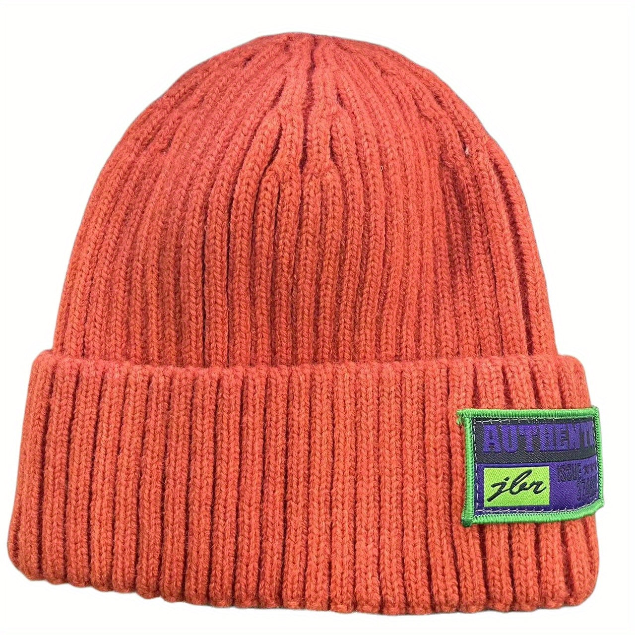 Candy Beanie Label Patch Unisex Knit Hat Coldproof Warm Ski Hat