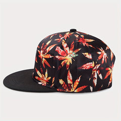 Leaf Print Baseball Cap Sun Screen Hat Unisex