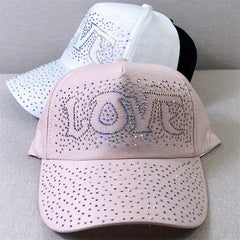 Sparkly Rhinestone Baseball Cap Adjustable Sun Hat