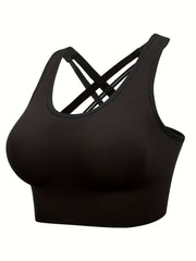 Criss Cross Back Sports Bra Fitness Workout Bra Women's Lingerie
