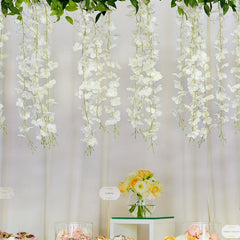 16 Branches Wisteria Hanging Flowers 46 Cm Artificial Wisteria Vine Silk Flowers