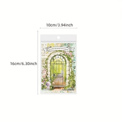 Creative Garden Door Window Scenery Decoration Paper Set