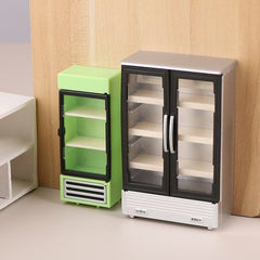 Mini Dollhouse Refrigerator Easy Assembly Realistic Micro Landscape Photography