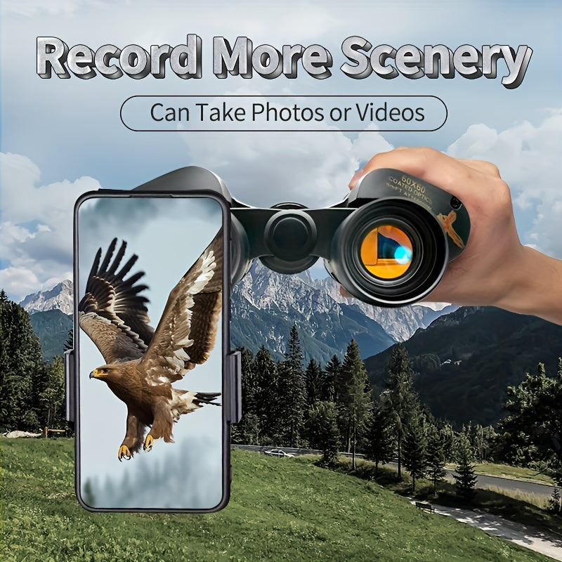60x60 HD High Power Binoculars Waterproof BAK4 Prism