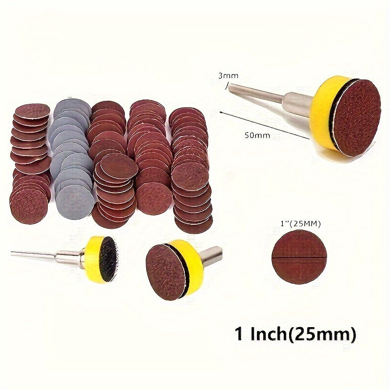 100pcs 1 Inch Sanding Disc Abrasive Paper Rotary Tools