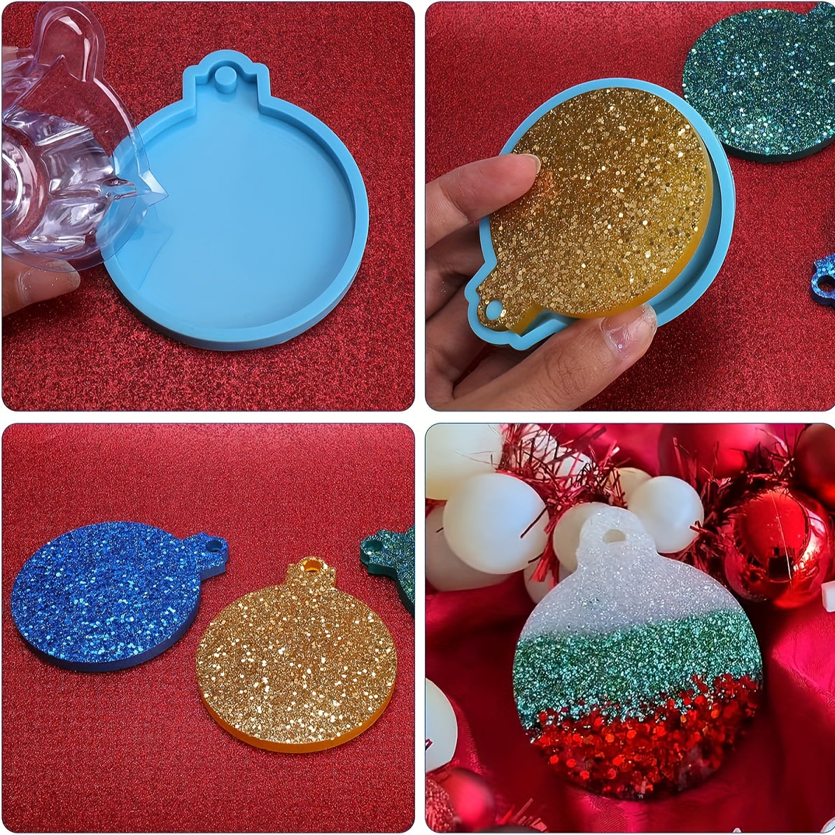 Christmas Silicone Molds for Resin Ornaments DIY