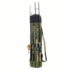 Waterproof Fishing Pole Bag with Rod Holder Organizer