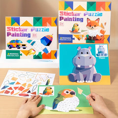 Animal Traffic Sticker by Number Painting Kids Activity Toys