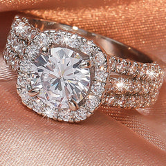 Zircon Women's Wedding Engagement Ring