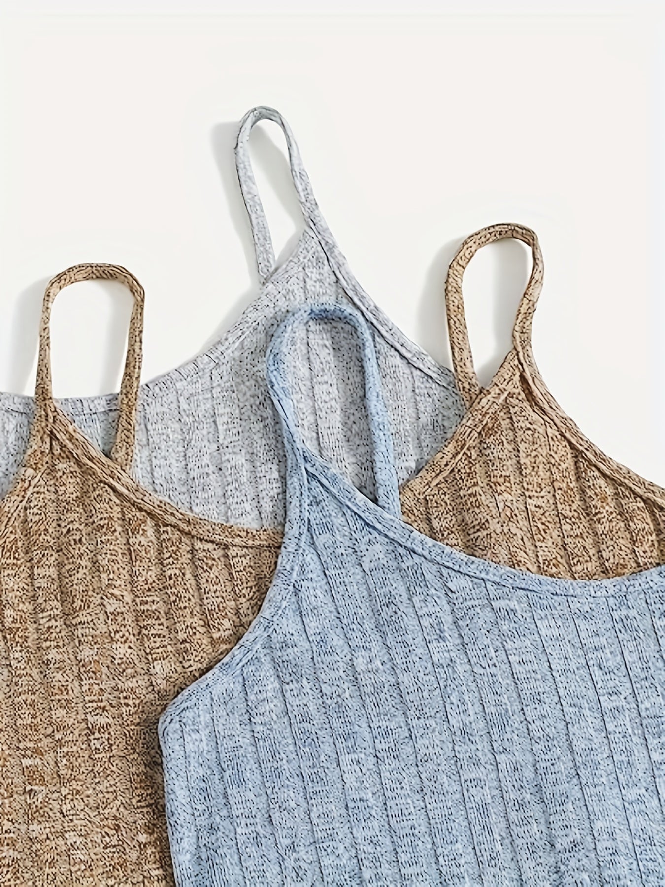 Ribbed Knit Cami Top & Tie Shorts Pajama Set