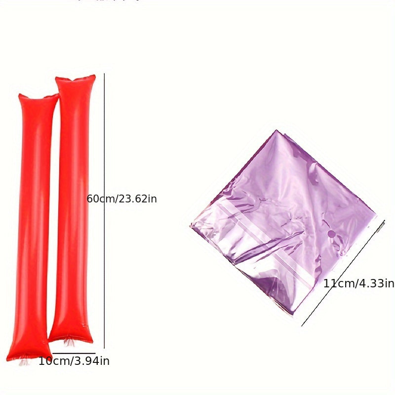 10pcs Inflatable Cheerleading Rod Handheld Balloons School Sports Meeting Prop