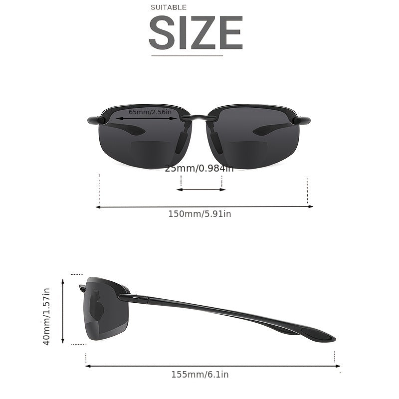 MAXJULI Bifocal Sunglasses TR90 Frame Comfortable UV Protection