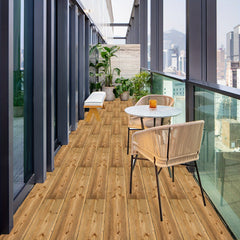 Gray Wood Flooring Peel And Stick Tiles Waterproof for Bathrooms and Kitchens