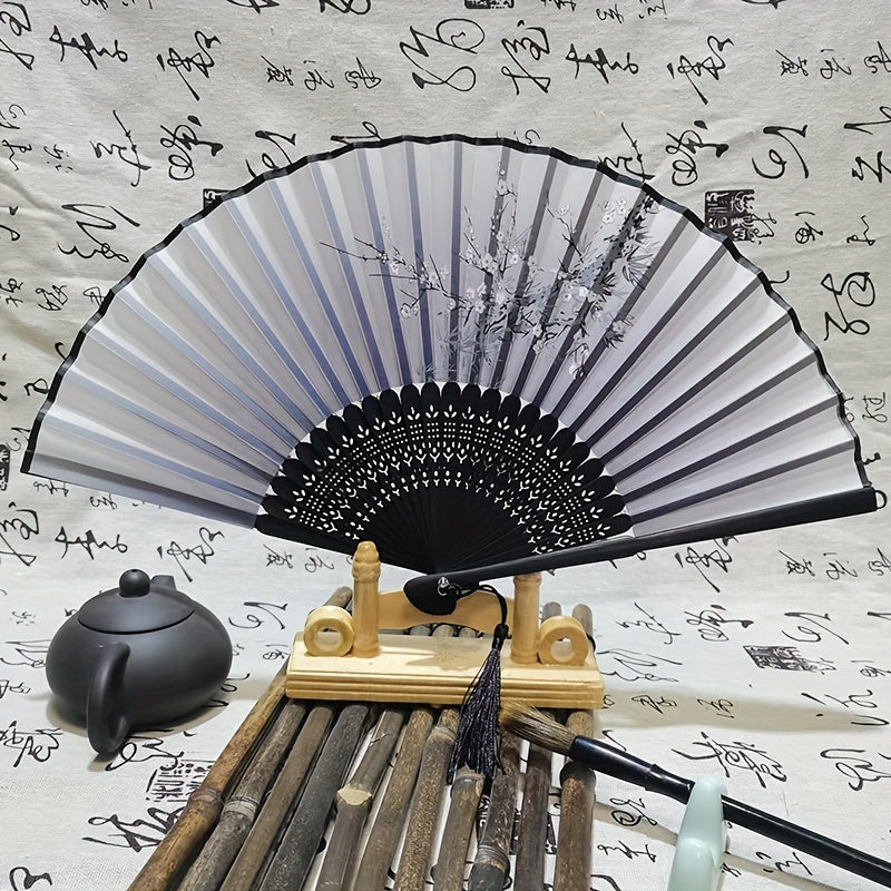 Japanese Style Folding Fan Chinese Ancient Silk Cloth Fan