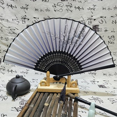 Japanese Style Folding Fan Chinese Ancient Silk Cloth Fan