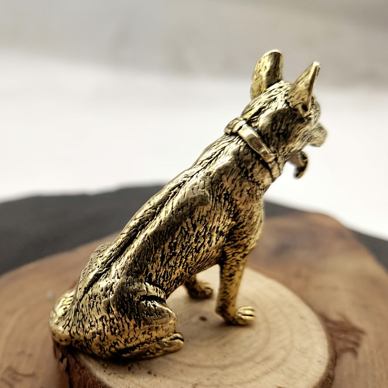 Brass Military Dog Wolf Husky Animal Model Metal Crafts