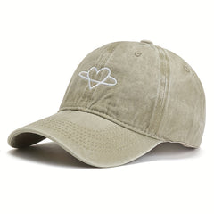 Love Heart Embroidered Baseball Cap Couple Dad Hat Soft Top Baseball Caps