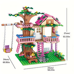 Creative Swing Villa Dream Friendship Tree House Building Block Model
