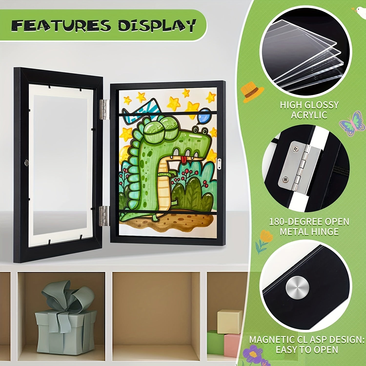 Kids Art Frames Painting Decoration Painting Flip Frame