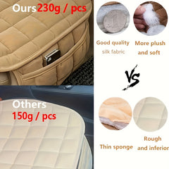 3pcs Car Seat Cushions for 2-5 Seat Cars, High Density Silk Cotton Filling