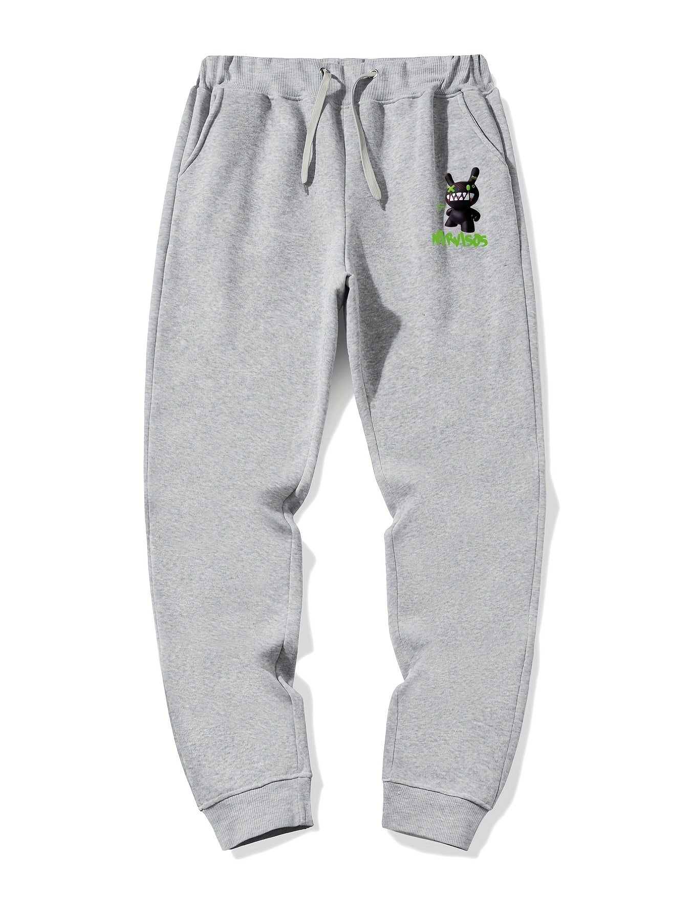 Cartoon Print Men's Drawstring Sweatpants With Pockets