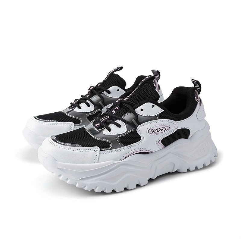 Thick Bottom Heighten Running Shoes Mesh Breathable Lightweight Sneakers