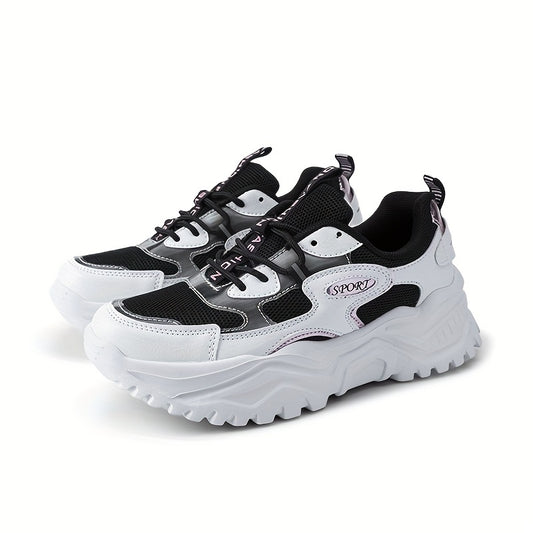 Thick Bottom Heighten Running Shoes Mesh Breathable Lightweight Sneakers