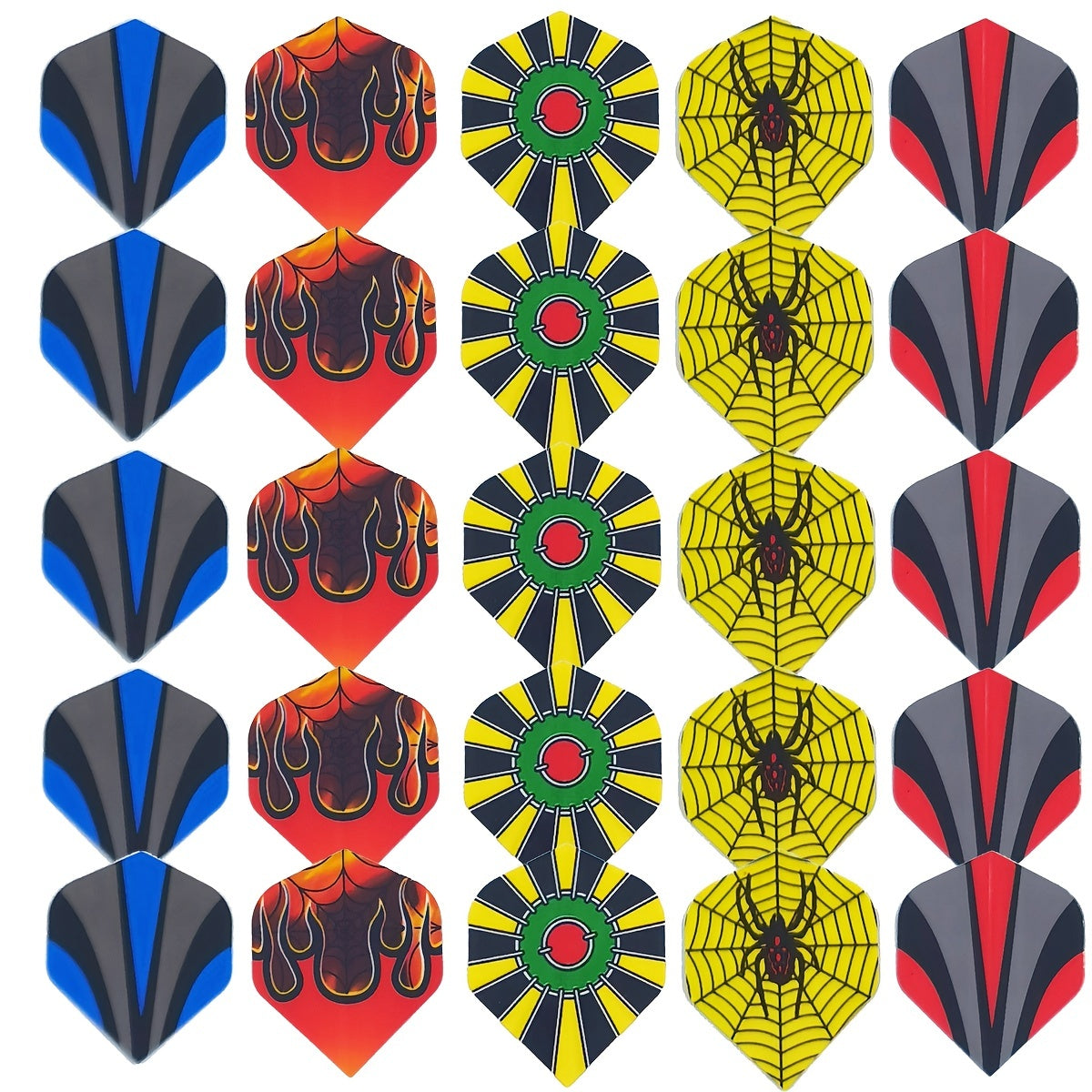25pcs Darts Wings National Flag Pattern Darts Accessories