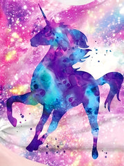 Girls Tie Dye Unicorn Print Short Sleeve T-shirt Summer Party Gift