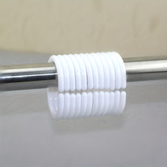 12pcs C Shaped Curtain Rings with Single Hook for Shower Curtains