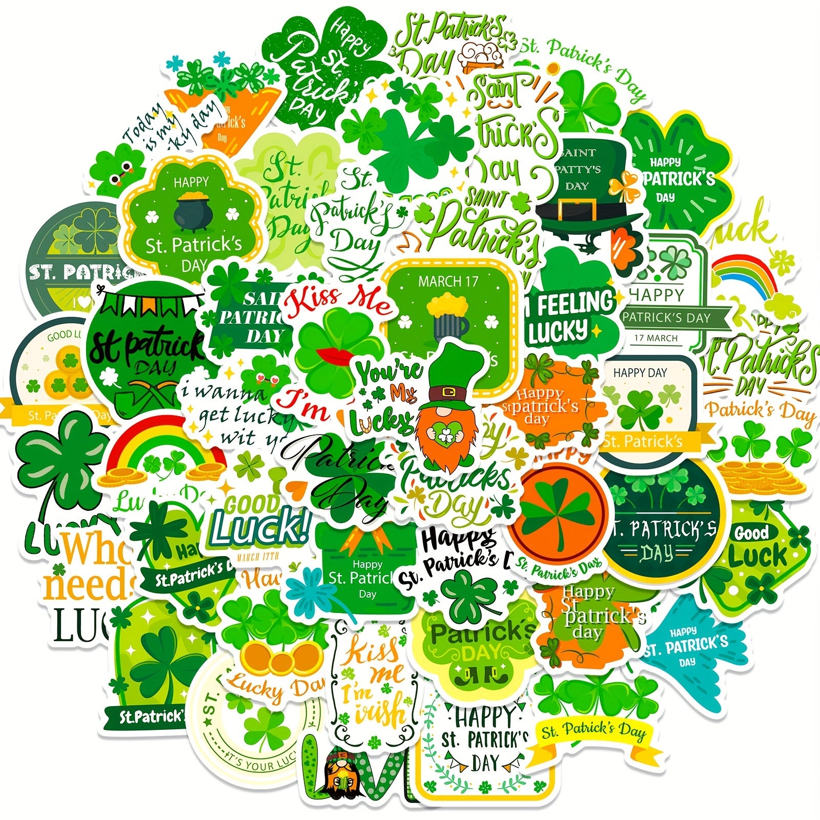 50pcs DIY Graffiti Stickers Lucky Plants Style Stickers