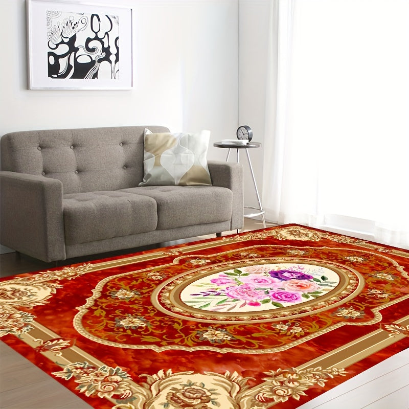 Boho Anti Fatigue Kitchen Vintage Absorbent Non Slip Rugs Flower Floor Mat