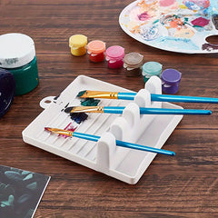 Plastic Painting Brush Holder With 4 Slots Watercolor Pigment Palette