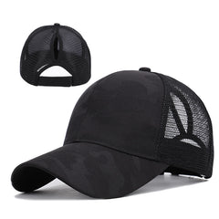 Kids Mesh Sunshade Ponytail Baseball Cap