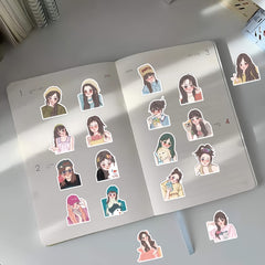 60pcs Beauty Selfie Graffiti Stickers Laptop Helmet Decor Waterproof